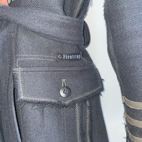 Firetrap Mens Military Style Pea Coat (M) - Picture 3 of 8